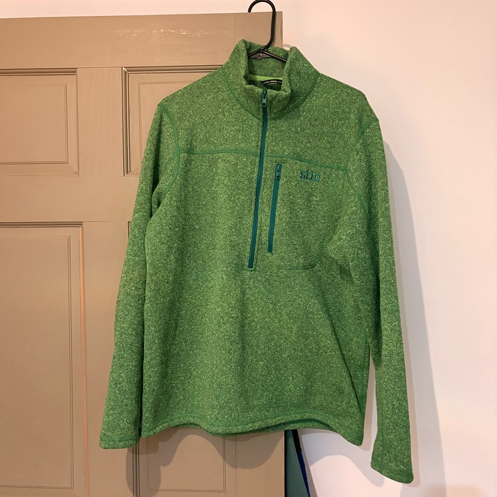 Stio Green Sweater Fleece Wilcox Half Zip Men’s Large